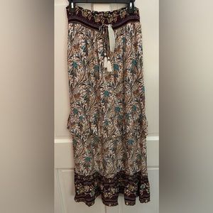 Band of Gypsies Tiered, Ruffled Maxi Skirt,  Sz M